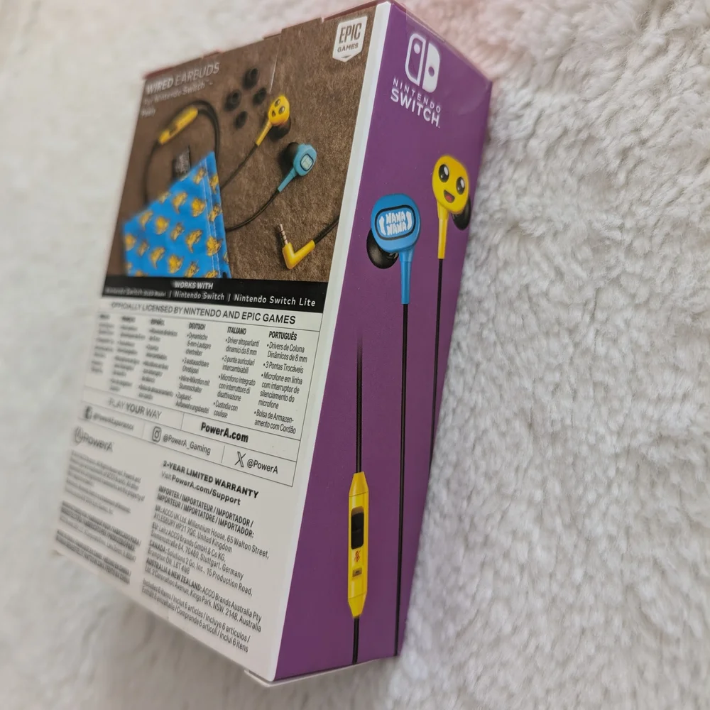 Brand New Fortnite Peely PowerA Wired Buds Nintendo Switch Sealed CODE Included